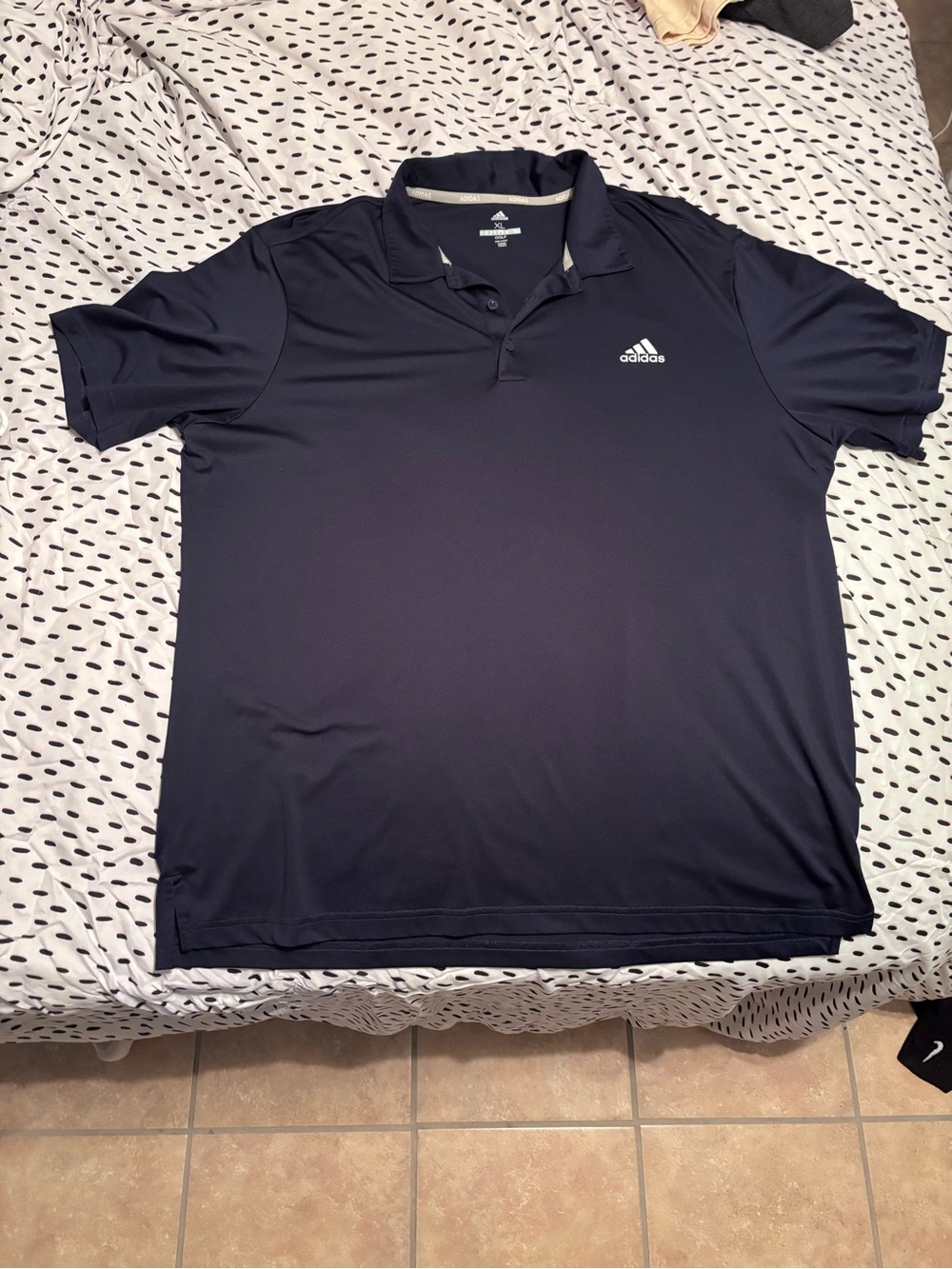 adidas Men’s Navy Blue Performance Polo Shirt - Picture 1 of 4